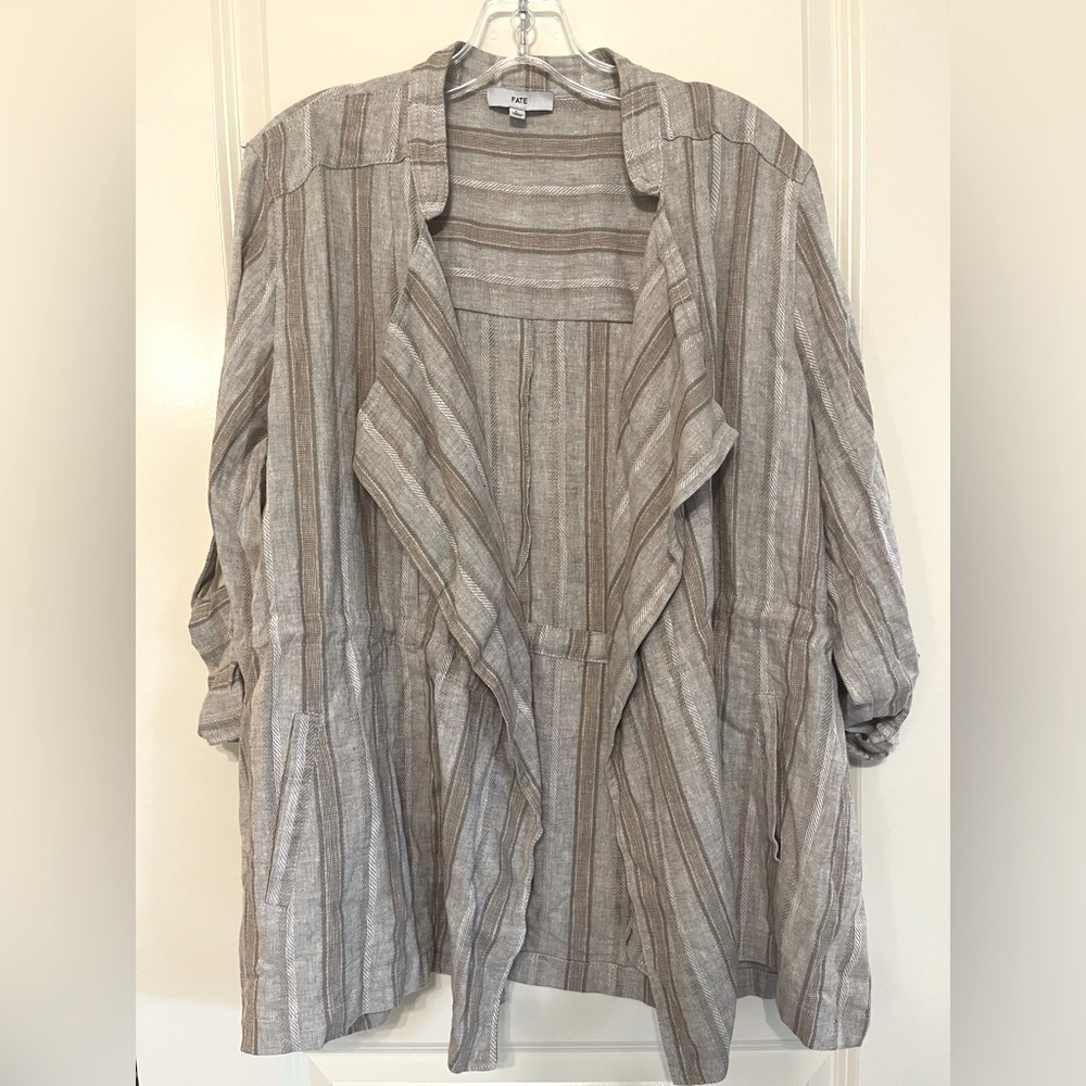 Fate women’s linen, lightweight jacket, size Large